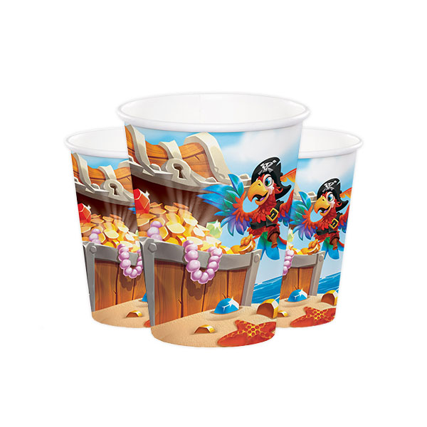 Pirates Treasure - Pappbecher 8er-Pack