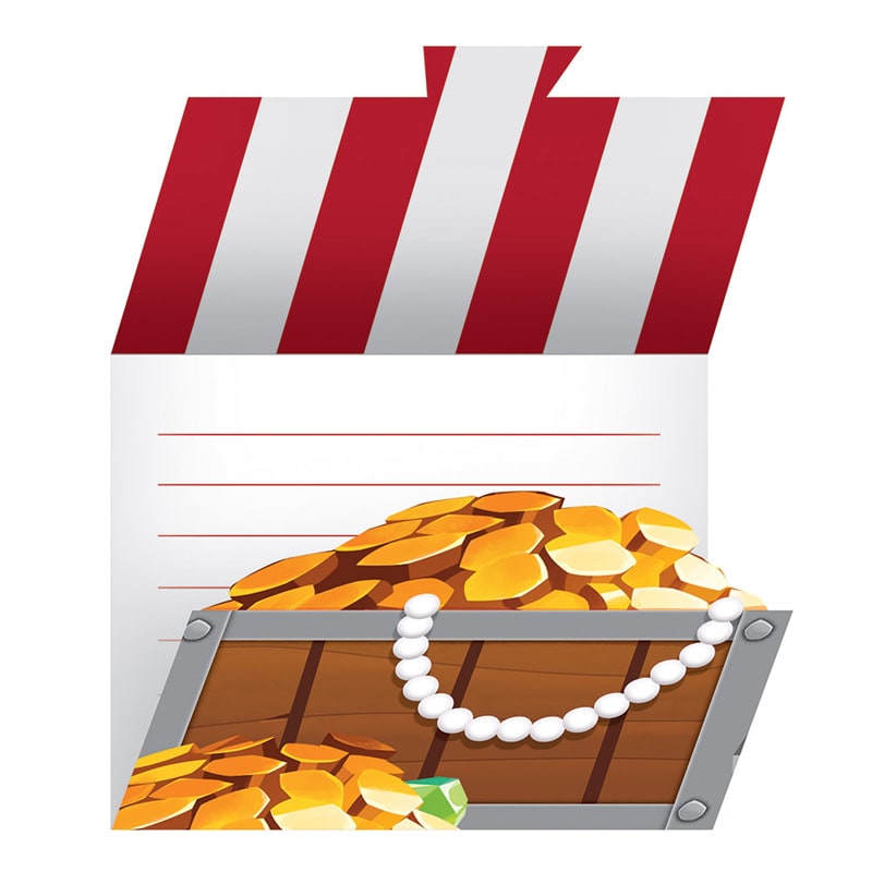 Pirates Treasure - Einladungskarten im 8er Pack