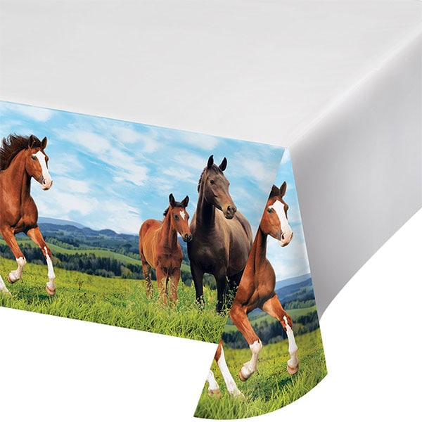 Pferd und Pony - Tischdecke 137 × 259 cm