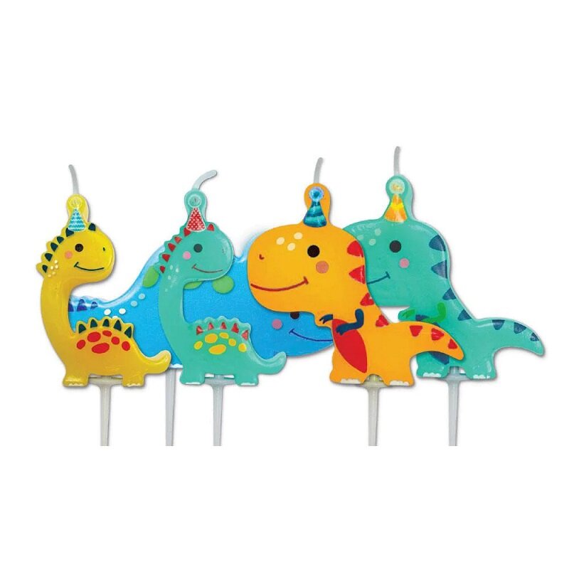 Tortenkerzen - Dino Party 5er-Pack