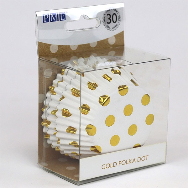 PME Muffinförmchen - Goldpunkte 30er-Pack