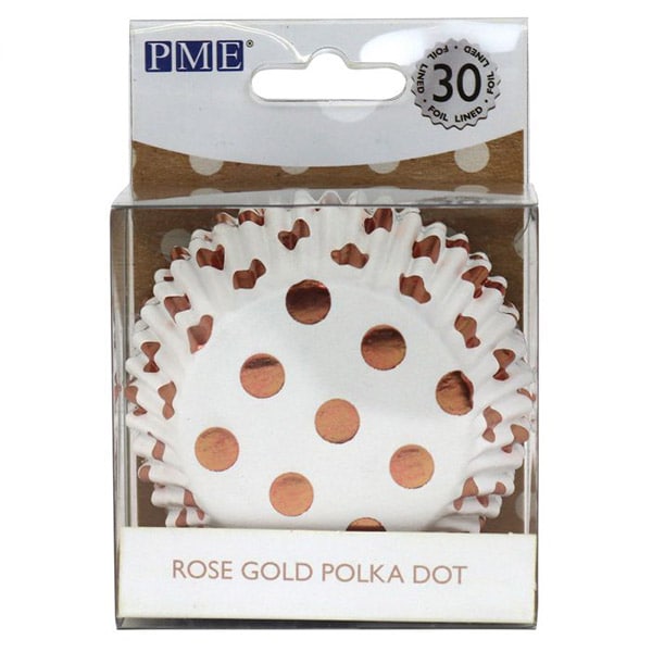 PME Muffinförmchen - Roségoldpunkte 30er-Pack