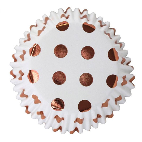 PME Muffinförmchen - Roségoldpunkte 30er-Pack