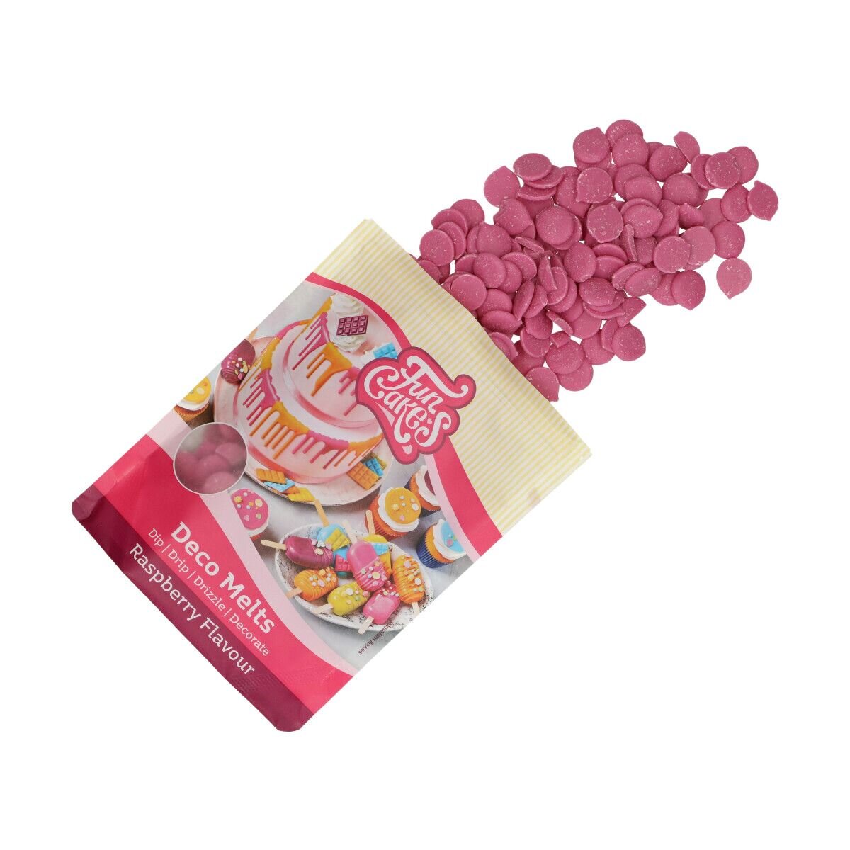 FunCakes - Deco Melts Himbeergeschmack 250 g