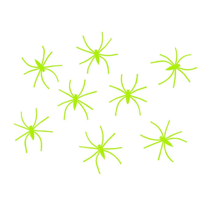 Selbstleuchtende Spinnen 24er-Pack