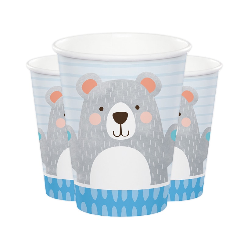 Birthday Bear - Pappbecher 8er-Pack