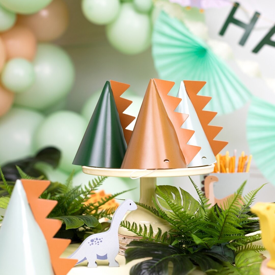 Dinosaurier Partyhüte 6er-Pack