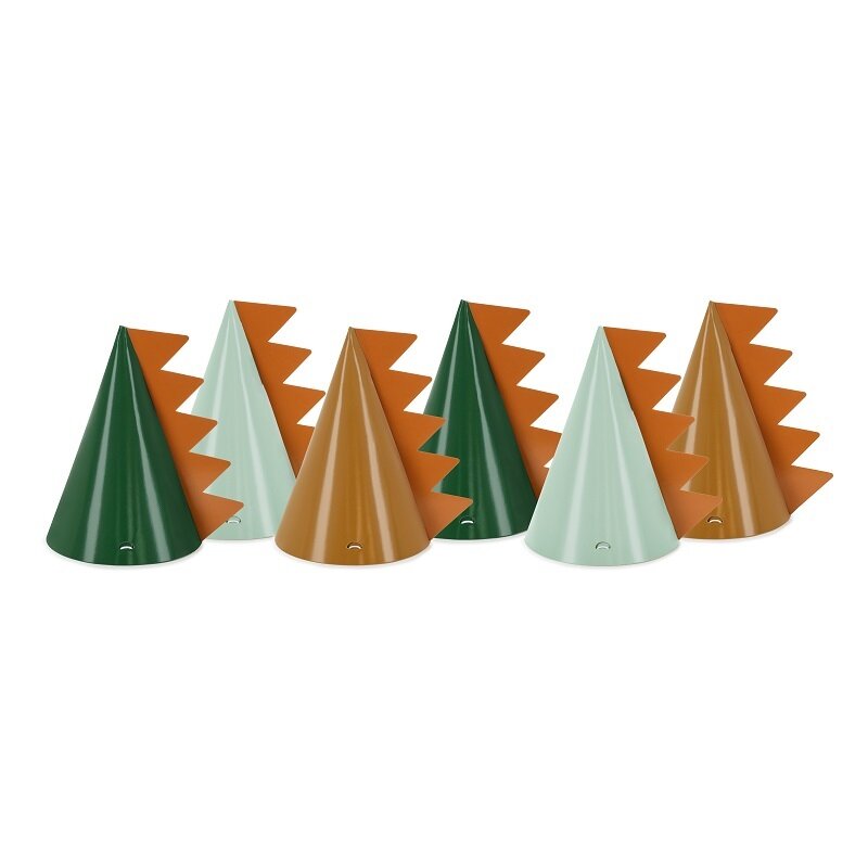 Dinosaurier Partyhüte 6er-Pack
