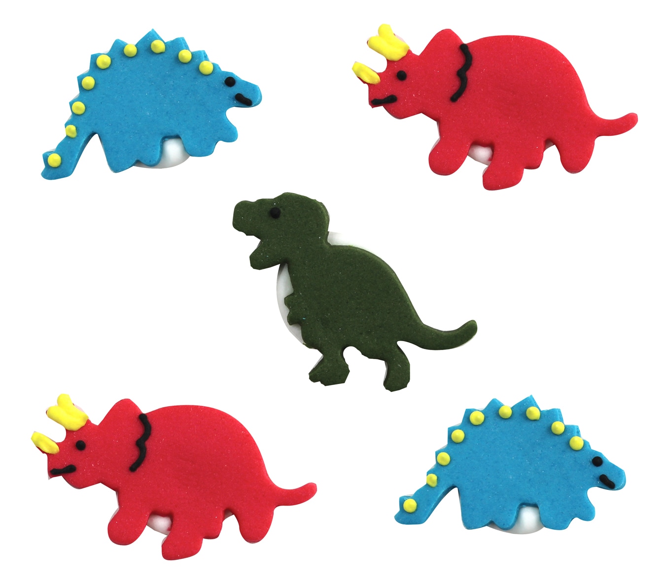 Zuckerdekorationen - Dinosaurier 5er-Pack