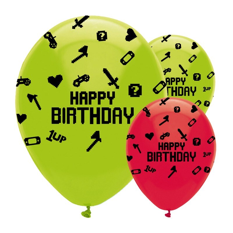 Gaming Party - Luftballons 6er-Pack