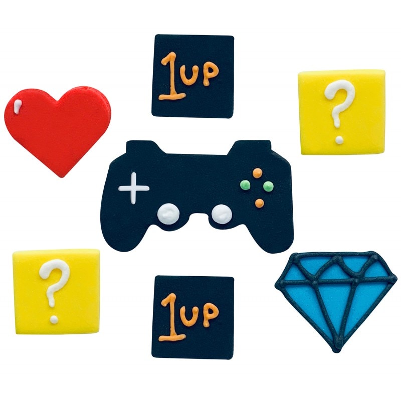Gaming Party Zuckerdekorationen 7er-Pack
