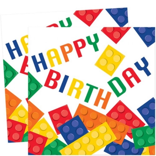 Block Party - Servietten Happy Birthday 16er Pack