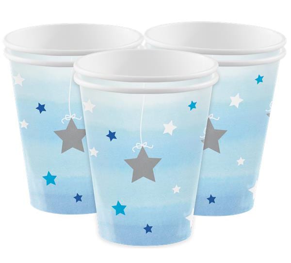 Twinkle Little Star Blue - Pappbecher 8er-Pack