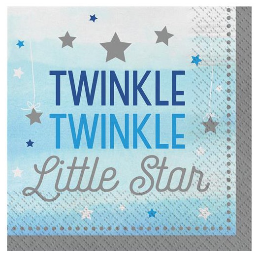 Twinkle Little Star Blue - Servietten 16er Pack