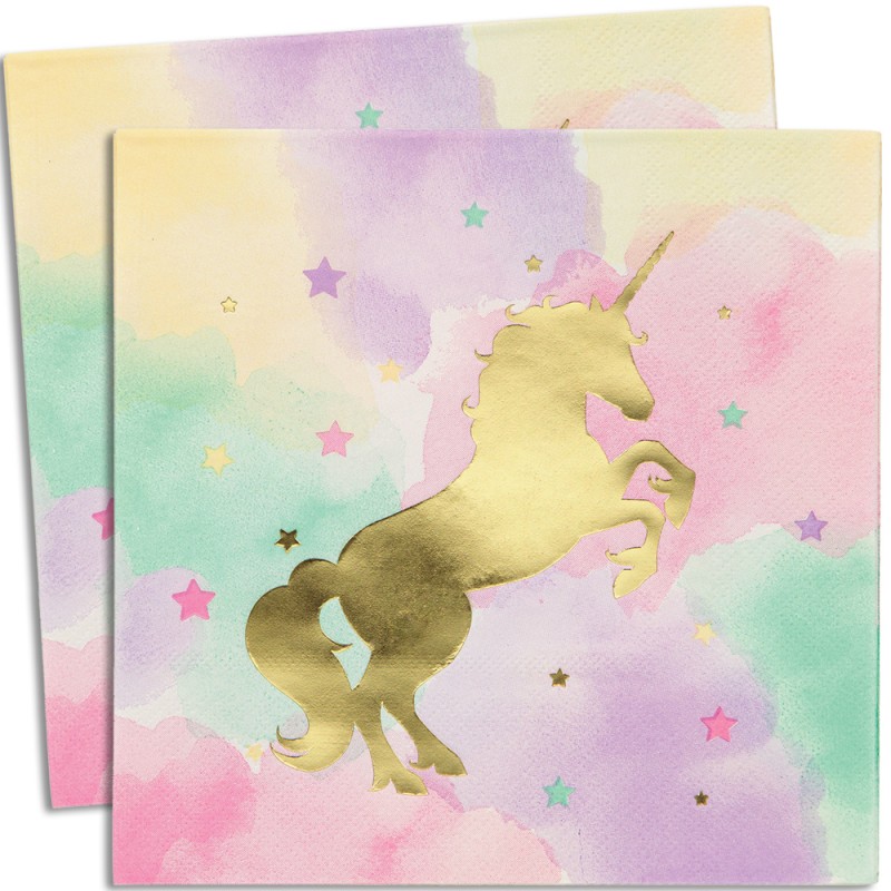 Unicorn Sparkle - Servietten 33 cm, 16er Pack