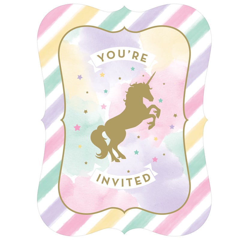 Unicorn Sparkle - Einladungskarten 8er Pack
