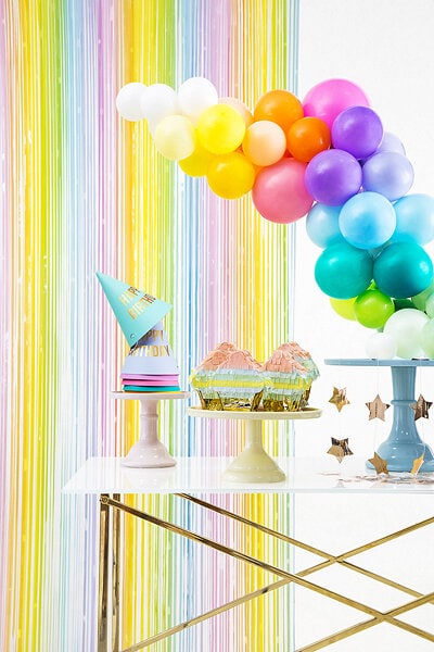 Glitzernder Vorhang - Pastellfarben 100 x 195 cm