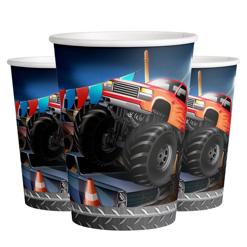 Monster Truck - Pappbecher 8er-Pack