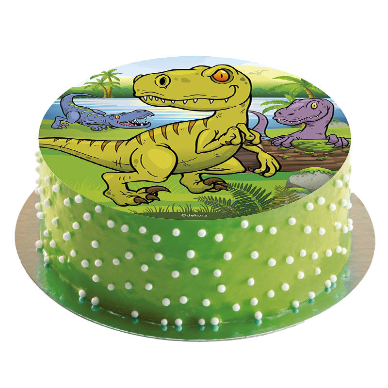 Tortenaufleger Dinosaurier - Fondant 16 cm