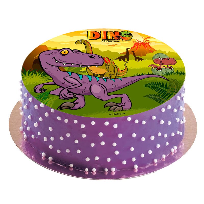Tortenaufleger Dinosaurier - Fondant 20 cm