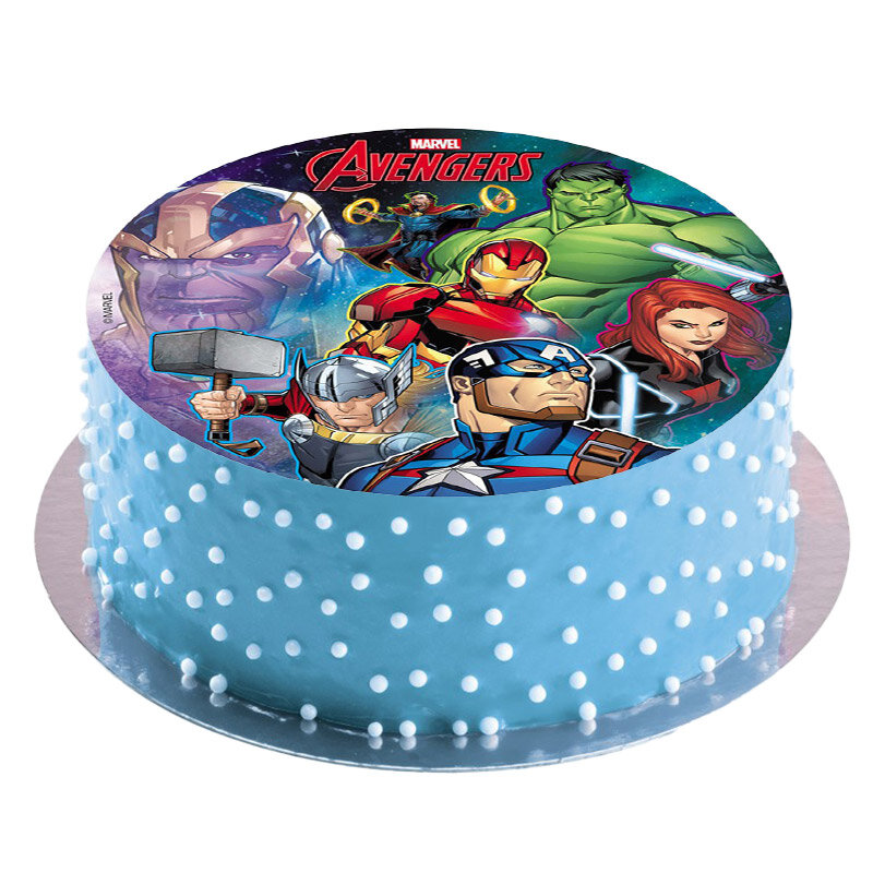 Tortenaufleger Avengers - Zuckerfreier Fondant 20 cm