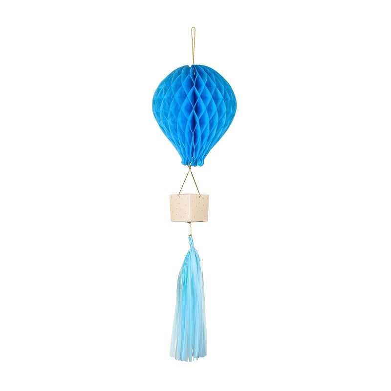 Wabendekoration - Heißluftballon Blau