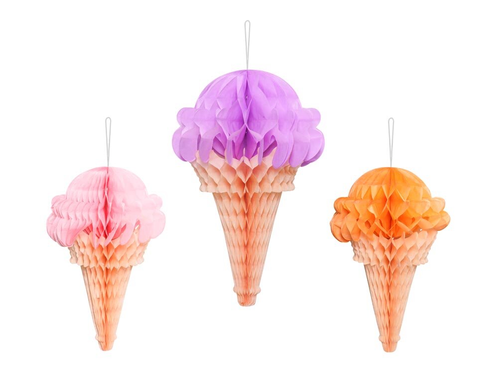Honeycomb Deko Eiswaffeln 3er-Pack