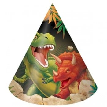 Dinosaurier Abenteuer – Partyhüte 8er Pack