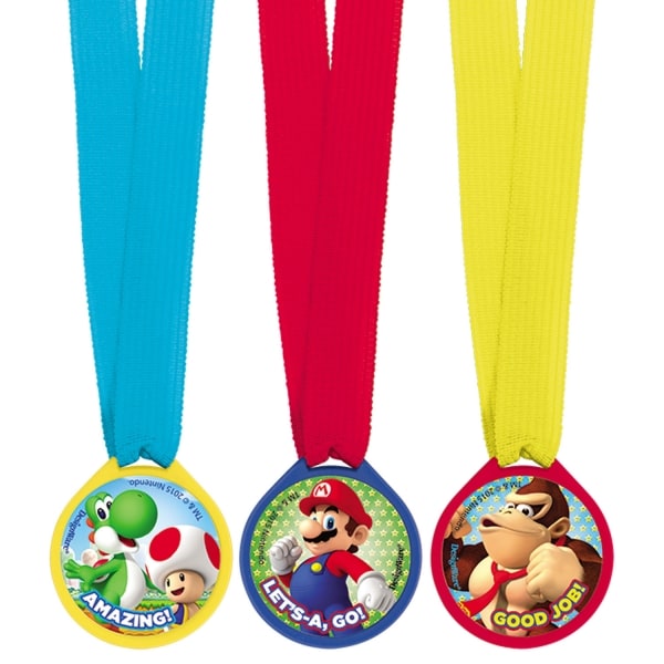 Super Mario - Medaillen 12er Pack