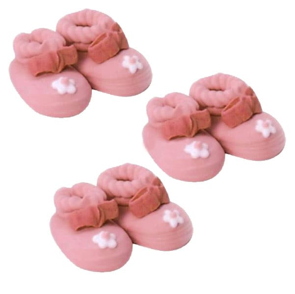 Zuckerdekorationen - rosa Schuhe