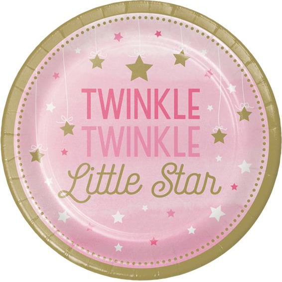 Twinkle Little Star Pink - Teller 8er-Pack