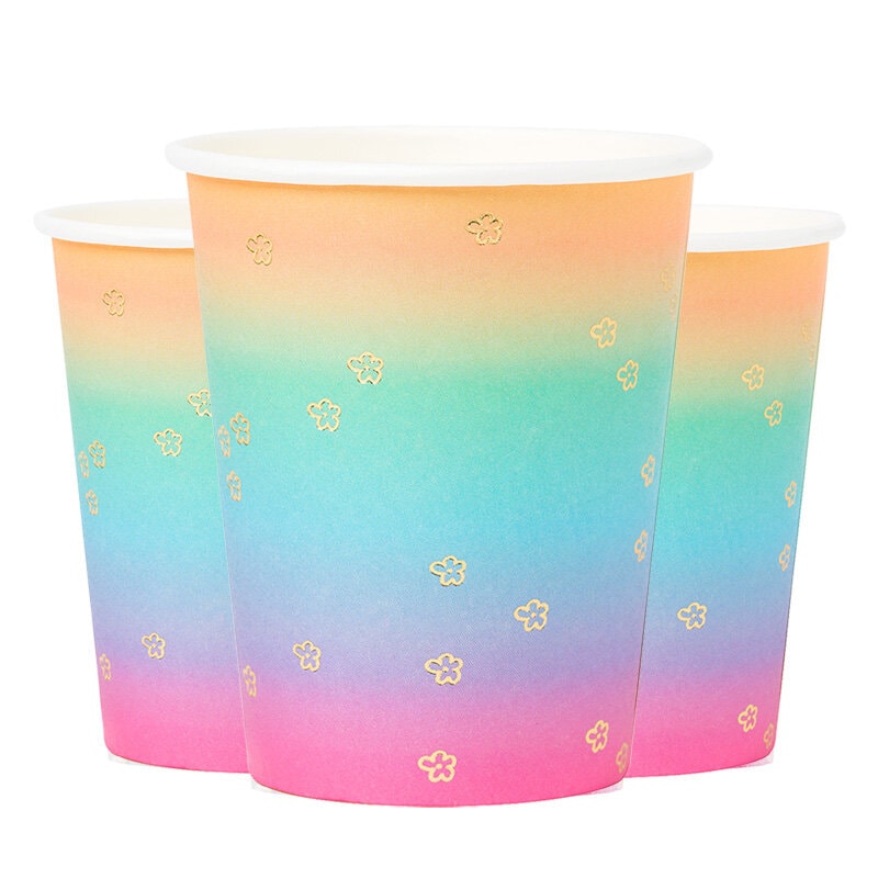 Ombre - Pappbecher 8er-Pack