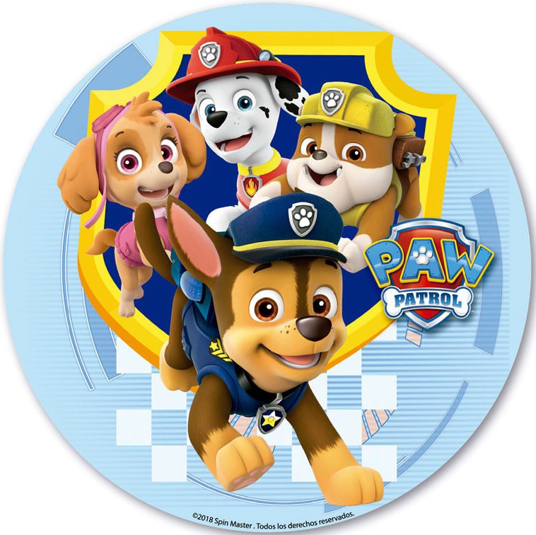 Tortenaufleger Paw Patrol - Zuckerfreier Fondant 20 cm