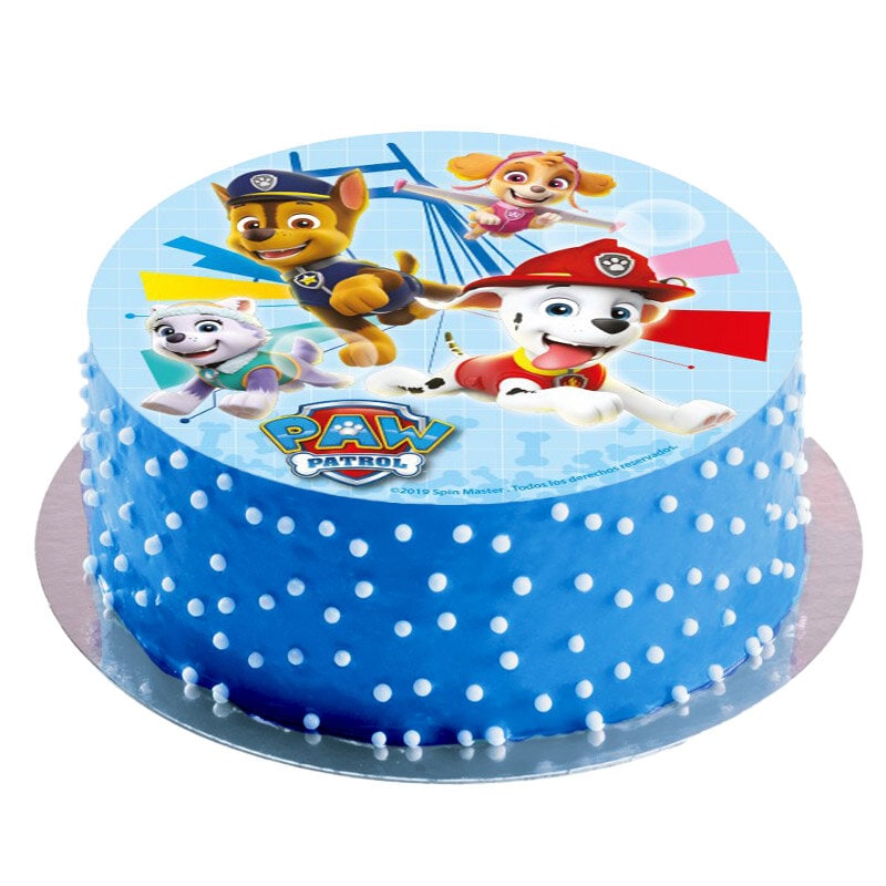 Tortenaufleger Paw Patrol - Zuckerfreier Fondant 16 cm