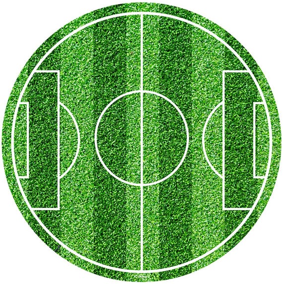 Tortenaufleger Fußballfeld- Fondant 20 cm (rund)