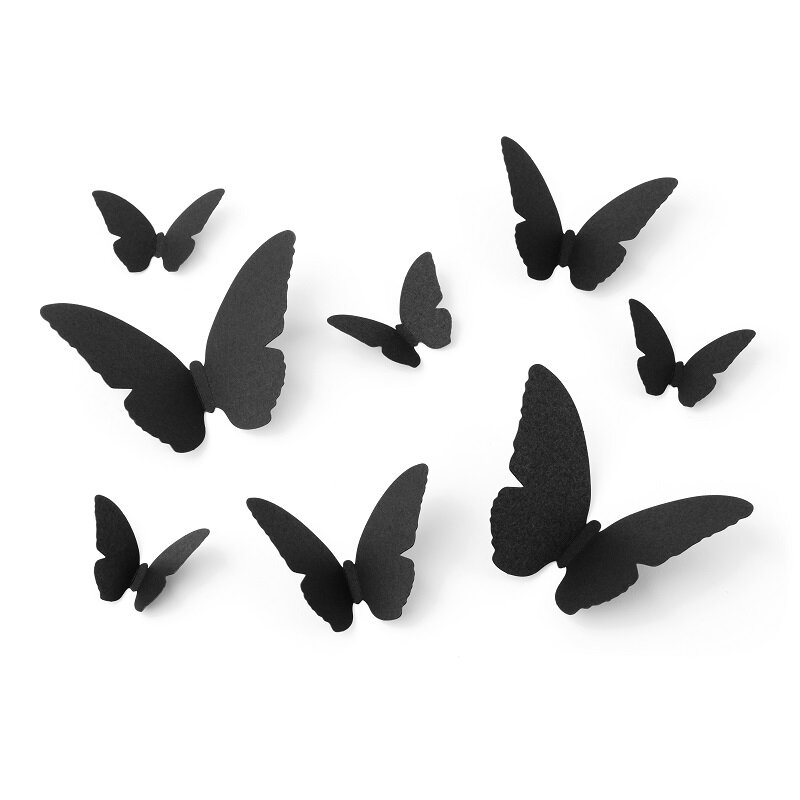 Halloweendekoration - Schwarze Schmetterlinge 30er-Pack