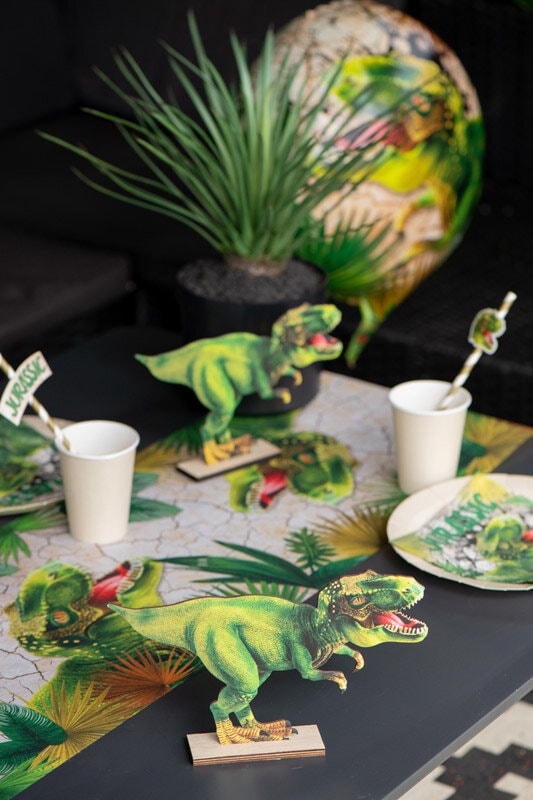 Dinosaurier - 2D-Tischdekoration aus Holz 24 cm