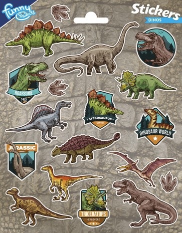 Dinosaur World - Sticker im 18er Pack