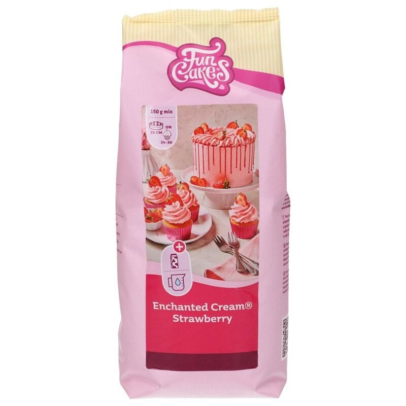 FunCakes Enchanted Cream® Strawberry Backmischung, 900 Gramm