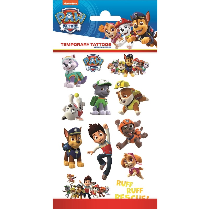 Paw Patrol - Tattoos 12er Pack