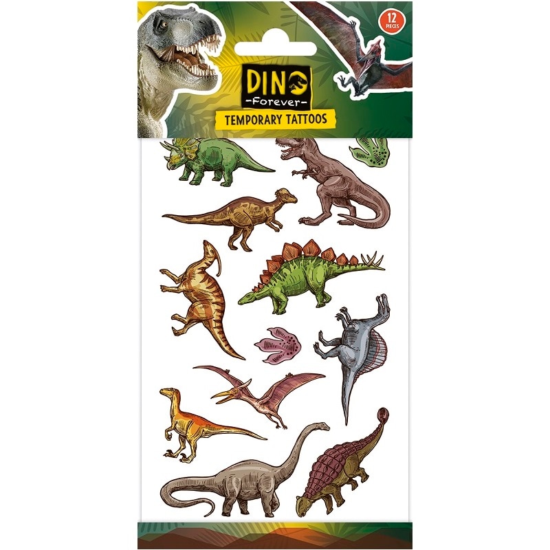 Dinosaurier - Tattoos 12er Pack