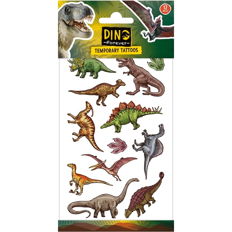Dinosaurier - Tattoos 12er-Pack