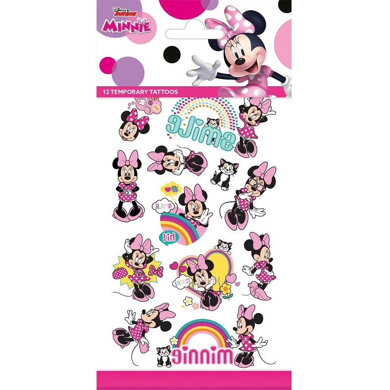 Kinder Tattoos - Minnie Maus 12er-Pack