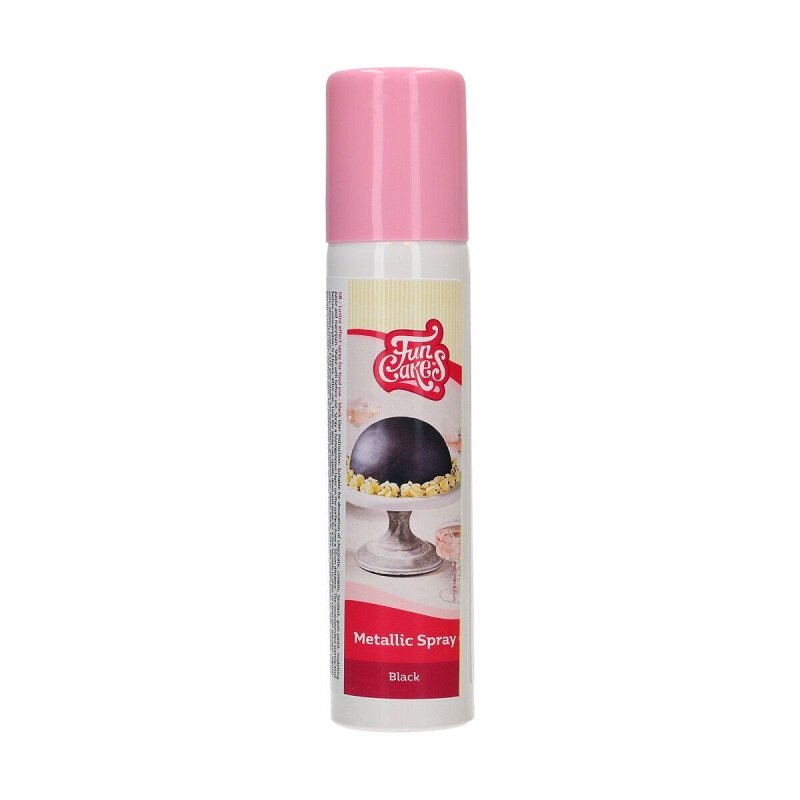 FunCakes - Metallic Spray Schwarz 100 ml