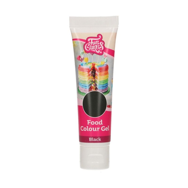 FunCakes Lebensmittelfarbe Gel Schwarz 30 Gramm
