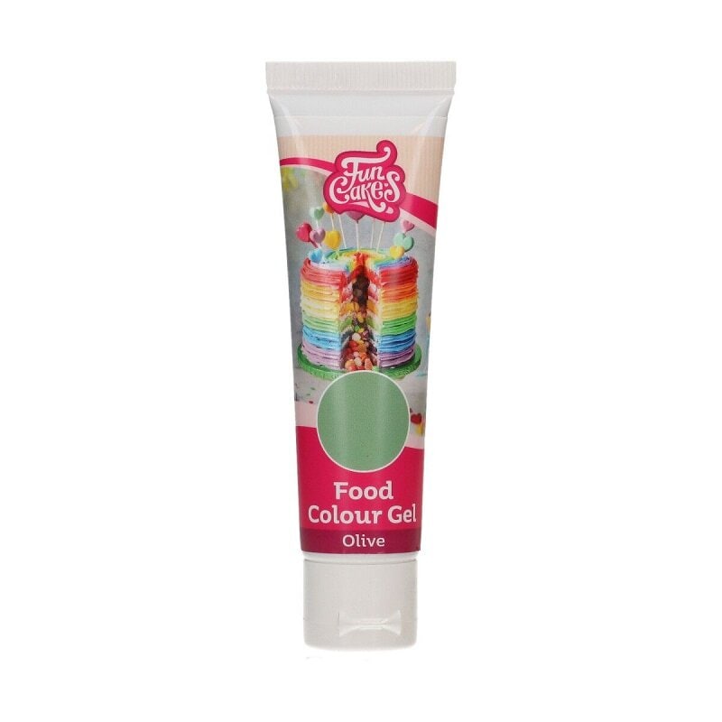 FunCakes Lebensmittelfarbe Gel Olivgrün 30 Gramm
