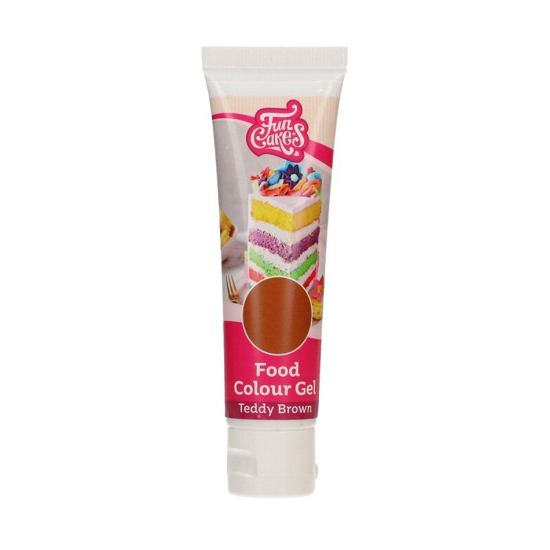 FunCakes Lebensmittelfarbe Gel Teddybraun 30 Gramm