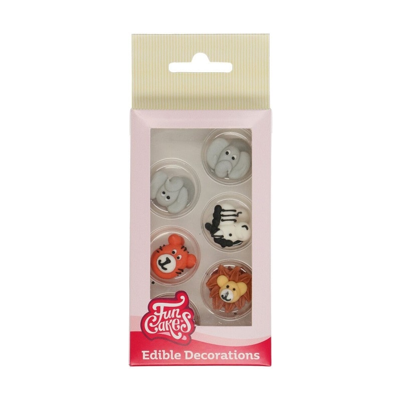 FunCakes - Zuckerdekorationen Safaritiere 12er-Pack