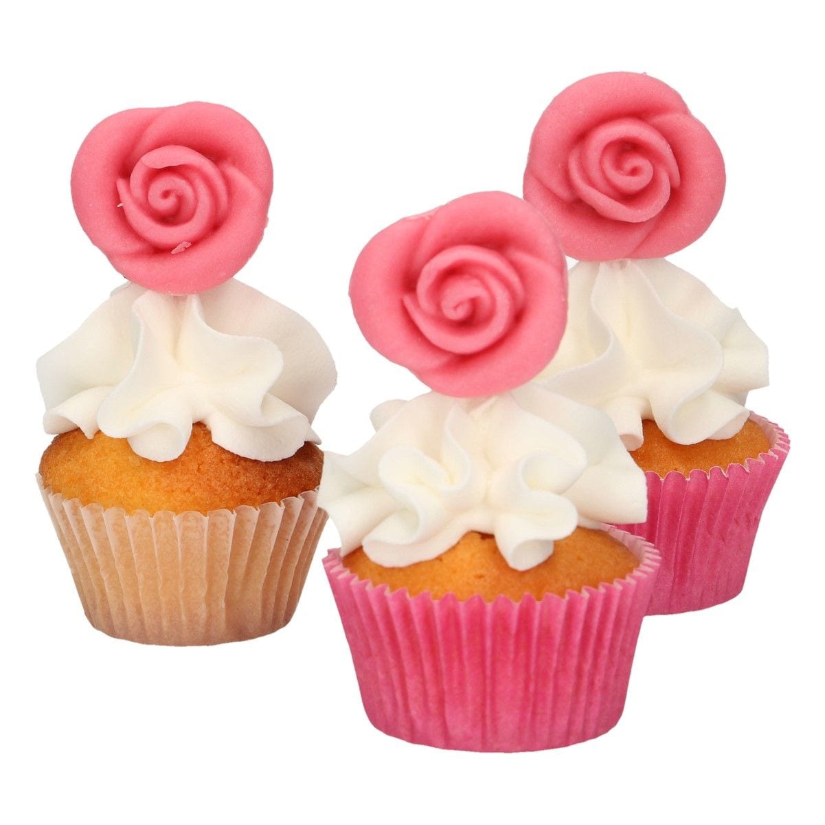 FunCakes - Marzipan Dekorationen Rosa Rosen 6 Stück