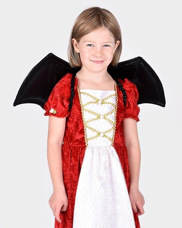 Schwarze Fledermausflügel Kindergröße 30 cm